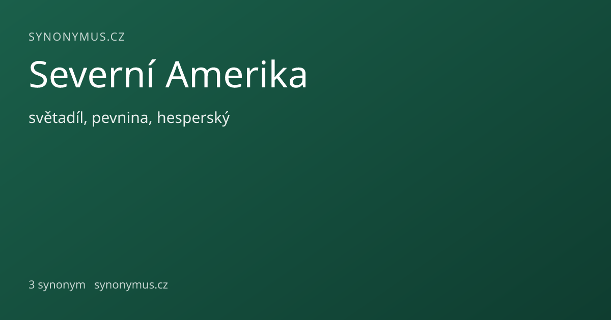 Náhled odkazu: Severní Amerika