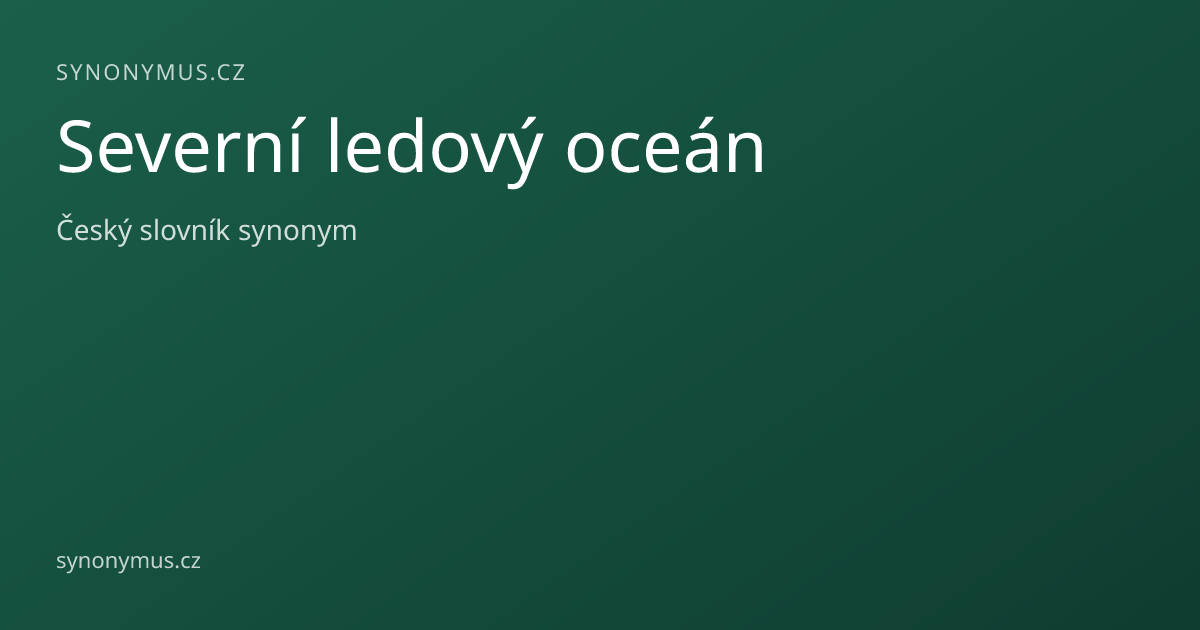 Náhled odkazu: Severní ledový oceán