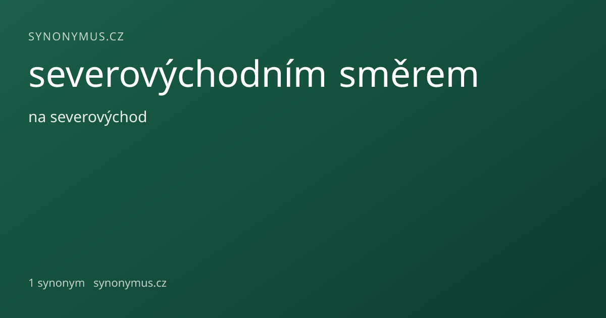 Náhled odkazu: severovýchodním směrem