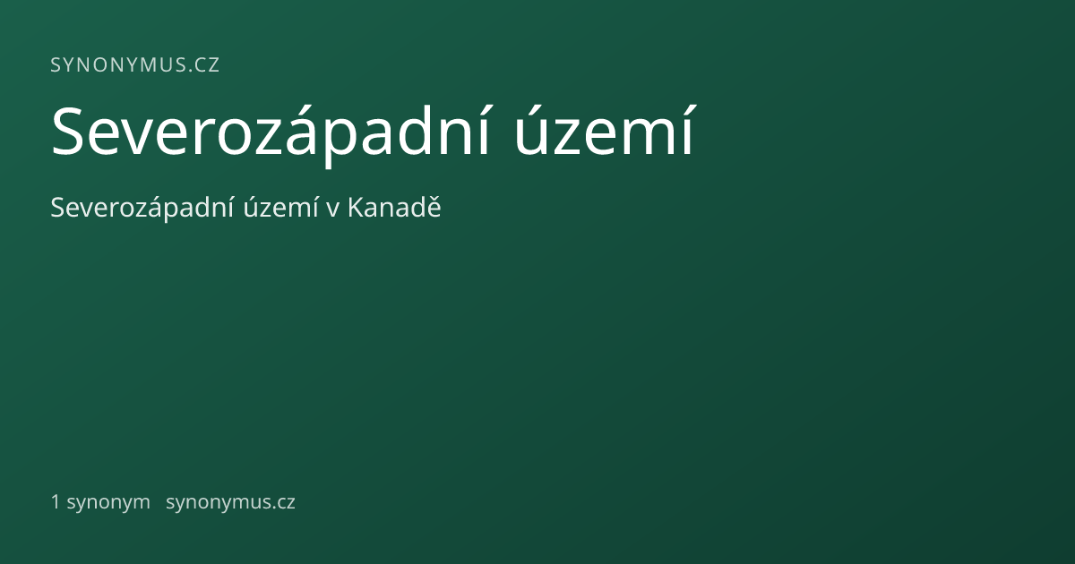 Náhled odkazu: Severozápadní území
