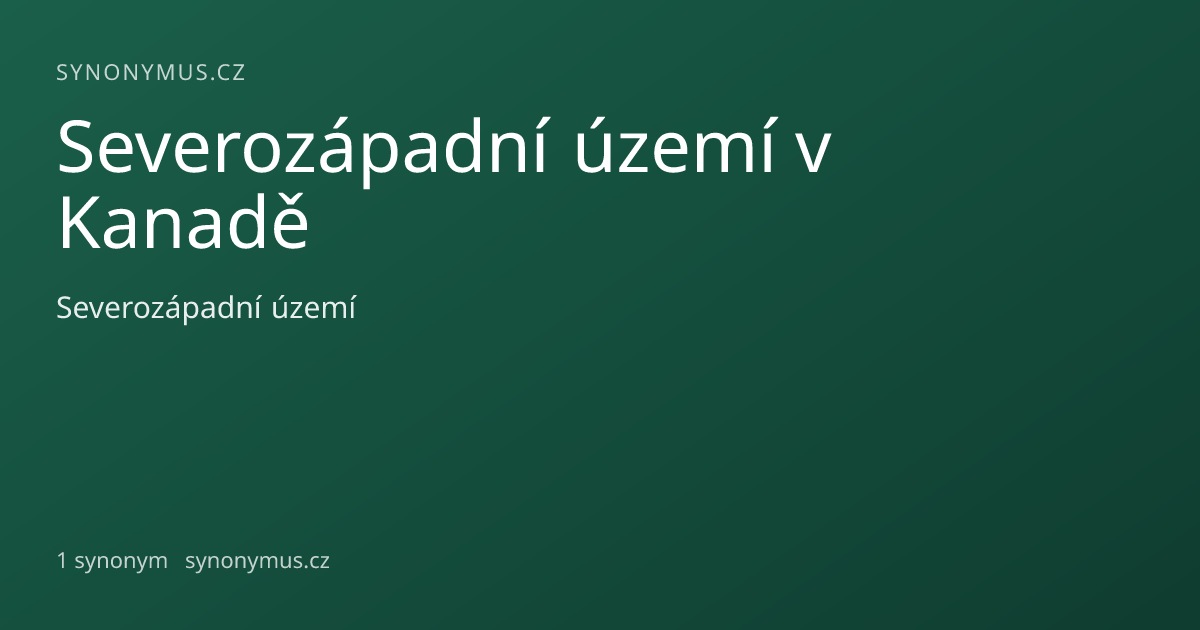 Náhled odkazu: Severozápadní území v Kanadě