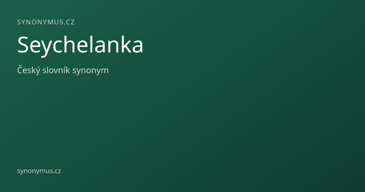 Náhled odkazu: Seychelanka
