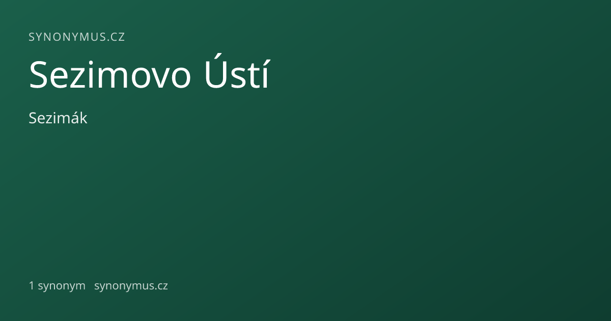 Náhled odkazu: Sezimovo Ústí