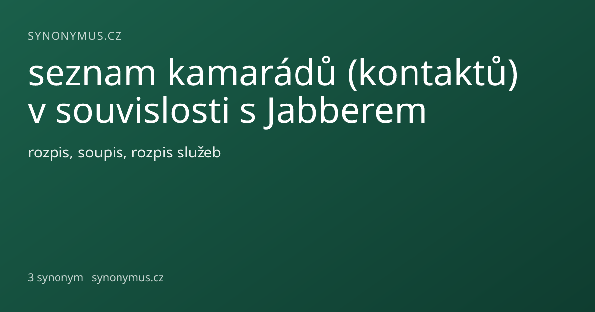 Náhled odkazu: seznam kamarádů (kontaktů) v souvislosti s Jabberem