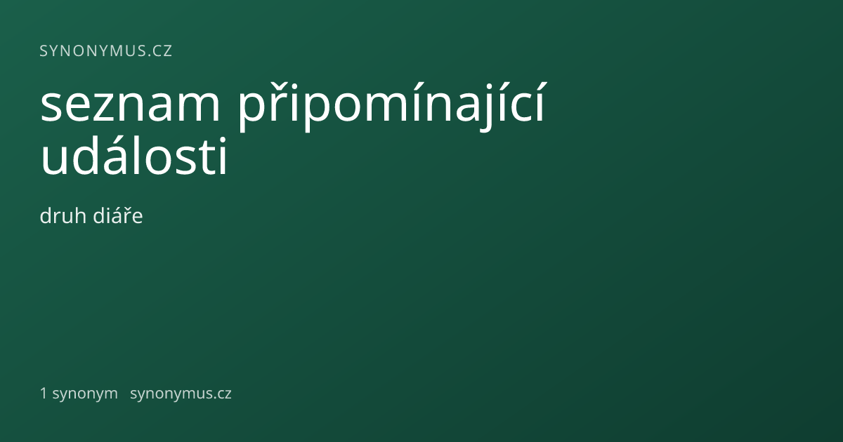 Náhled odkazu: seznam připomínající události