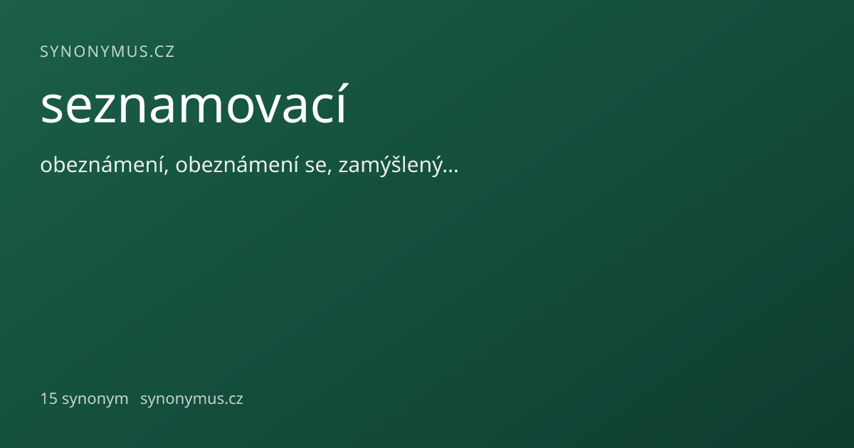 Náhled odkazu: seznamovací