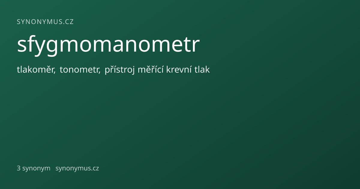 Náhled odkazu: sfygmomanometr