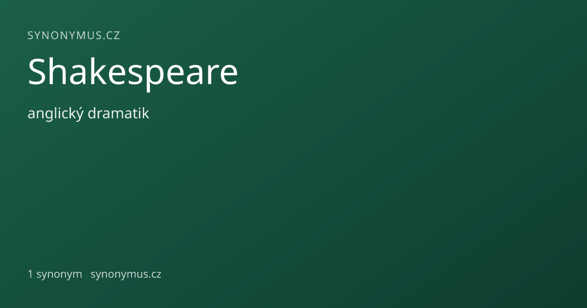 Náhled odkazu: Shakespeare