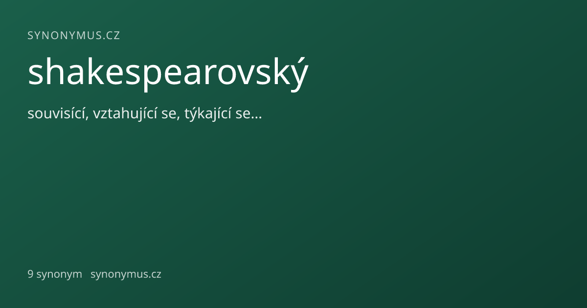 Náhled odkazu: shakespearovský