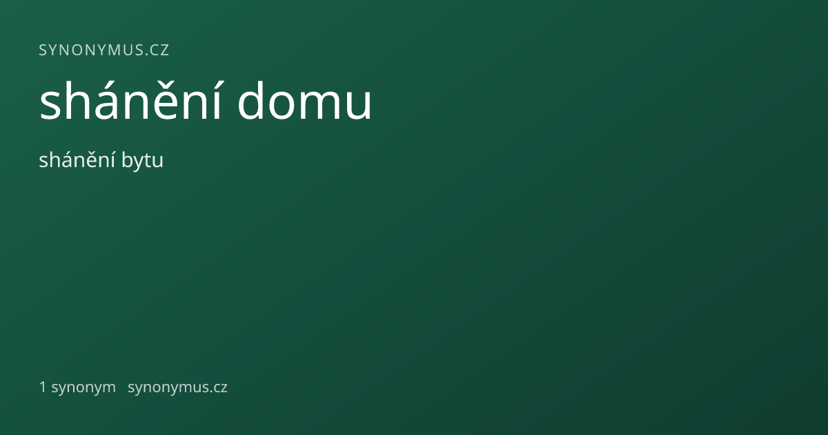 Náhled odkazu: shánění domu