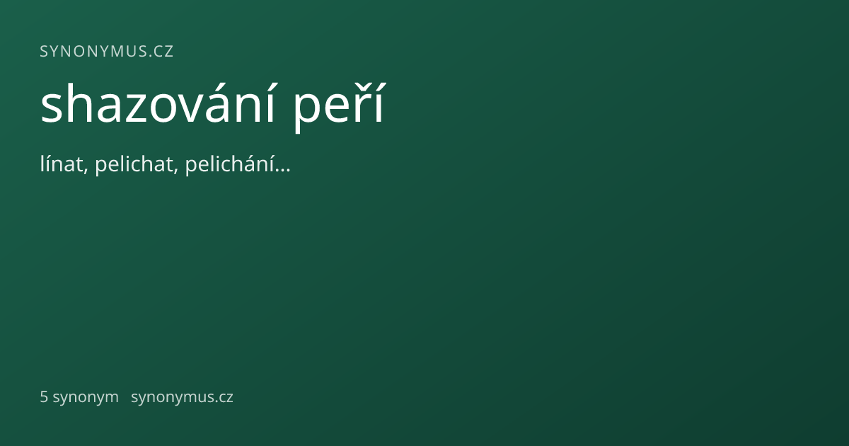 Náhled odkazu: shazování peří