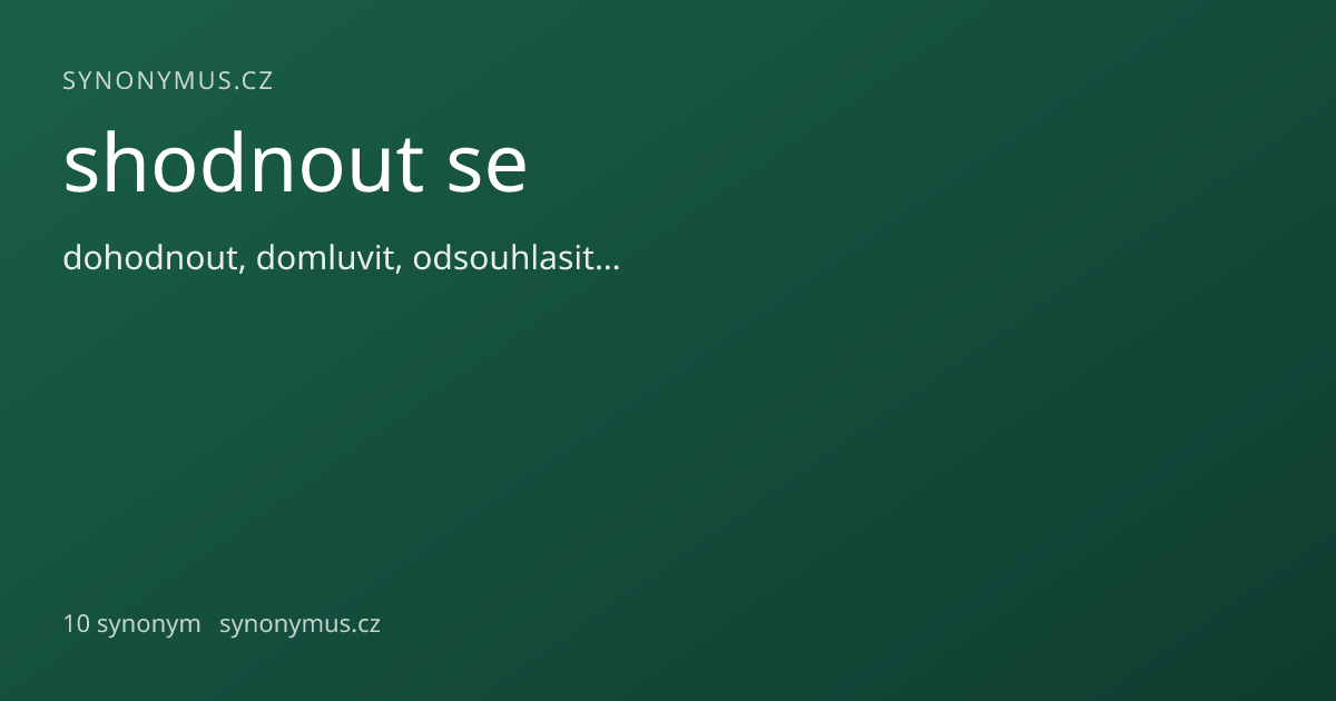 Náhled odkazu: shodnout se