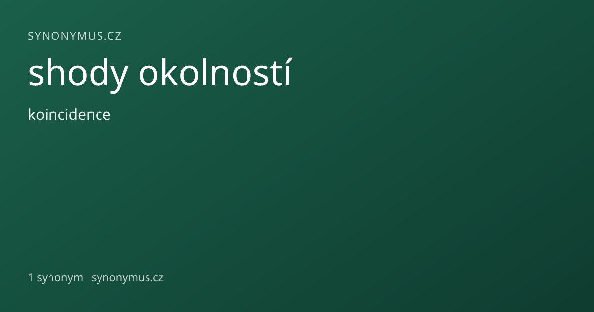 Náhled odkazu: shody okolností