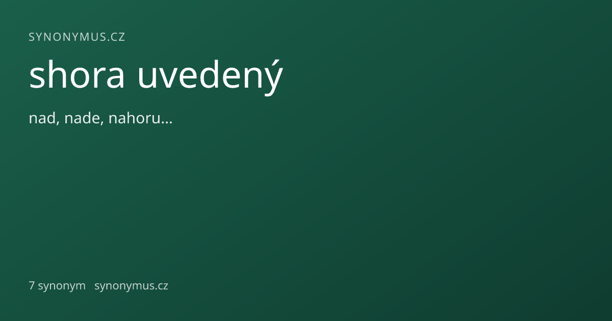 Náhled odkazu: shora uvedený