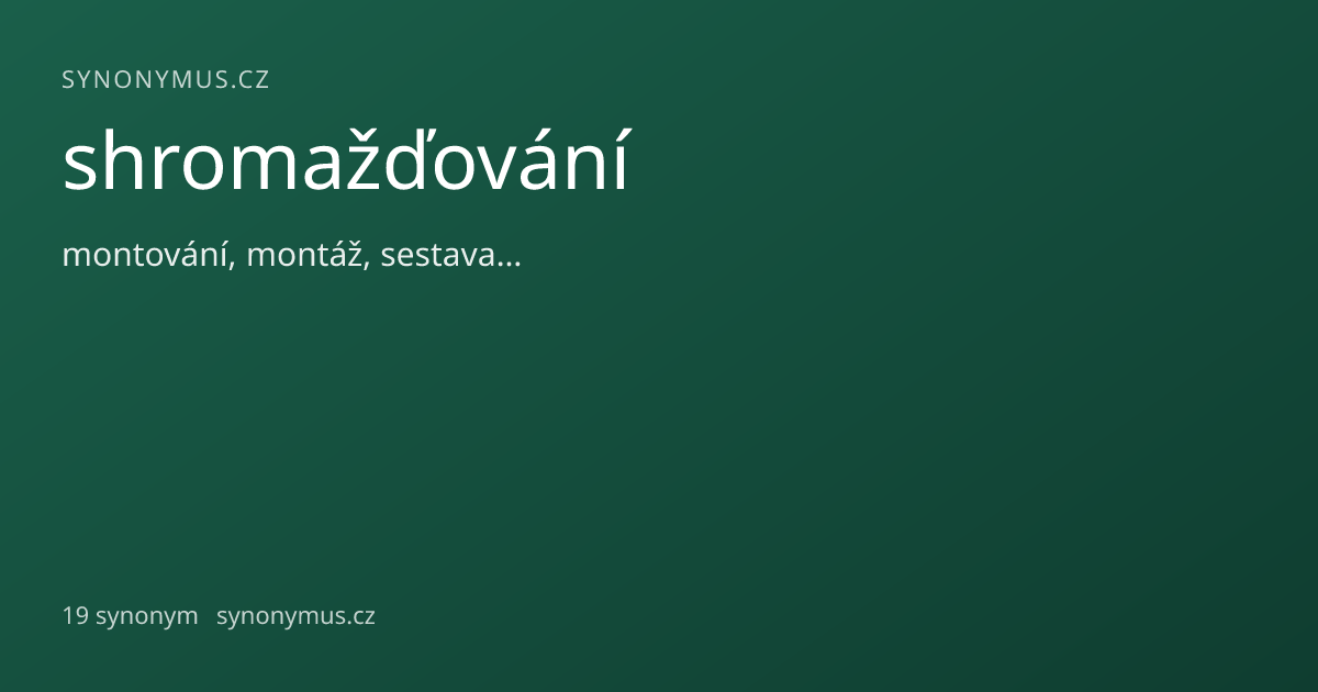 Náhled odkazu: shromažďování