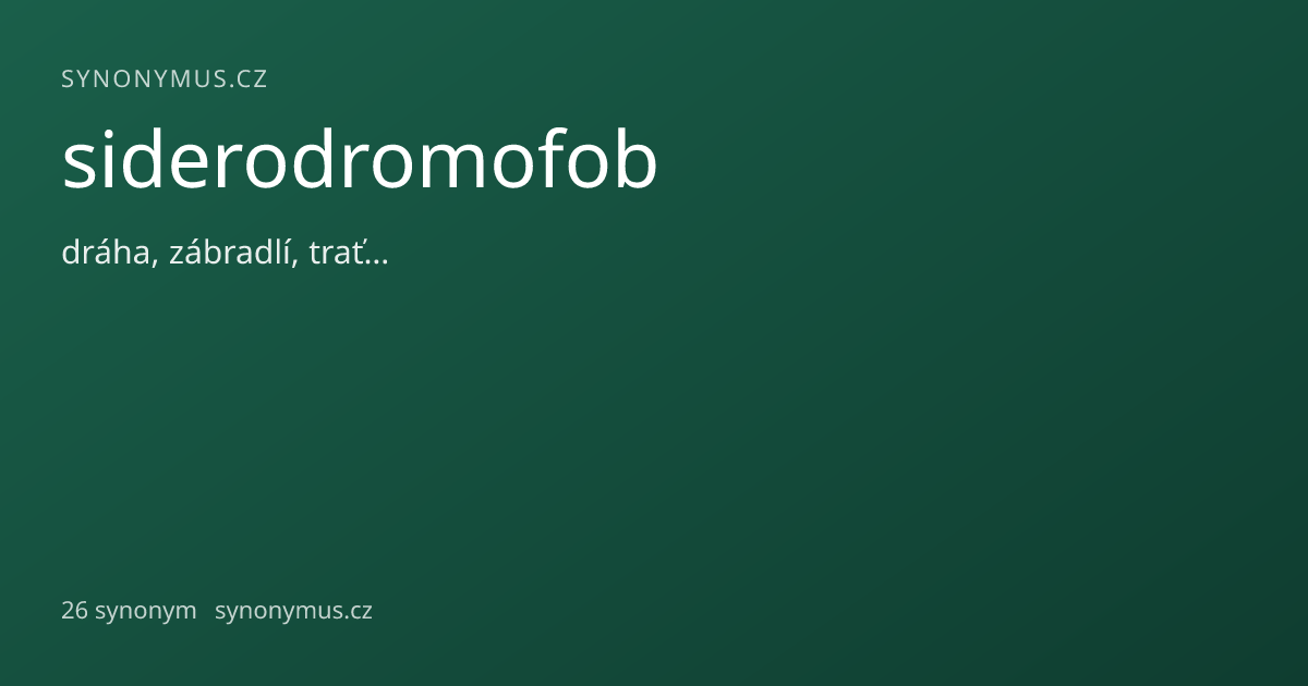 Náhled odkazu: siderodromofob