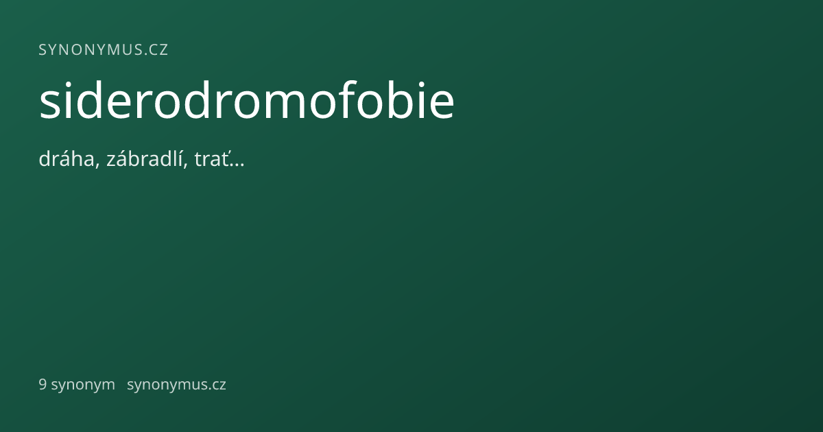 Náhled odkazu: siderodromofobie