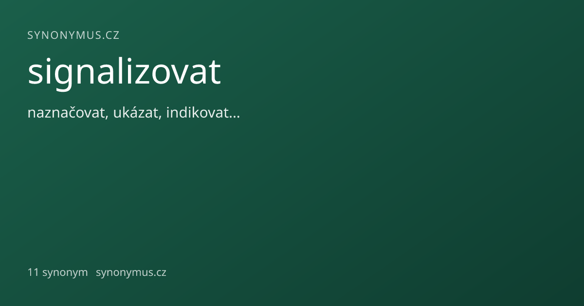 Náhled odkazu: signalizovat