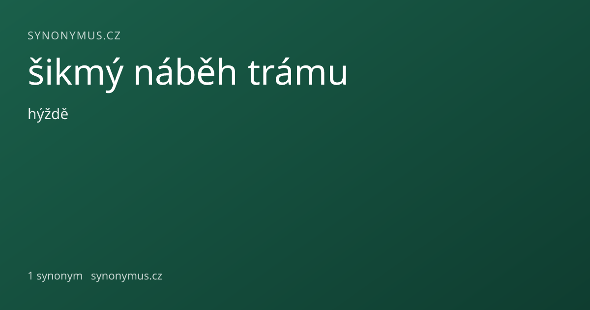 Náhled odkazu: šikmý náběh trámu