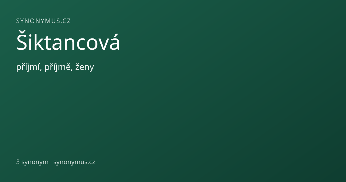 Náhled odkazu: Šiktancová