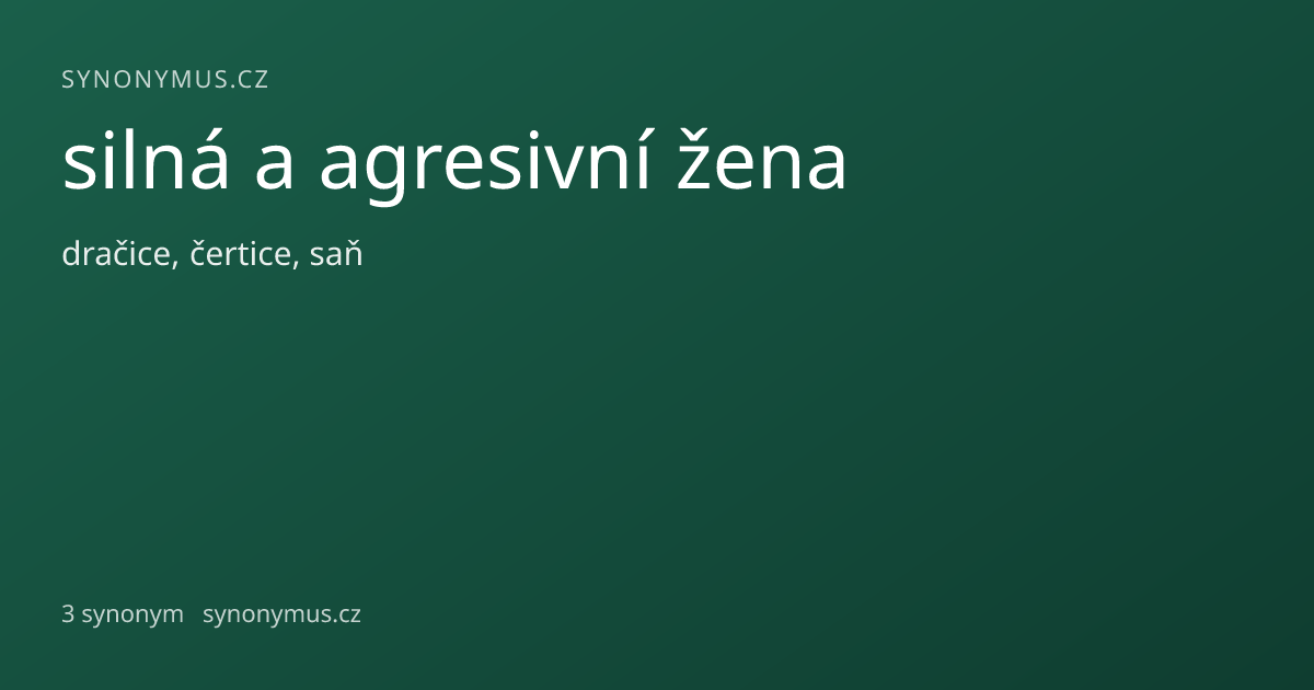 Náhled odkazu: silná a agresivní žena