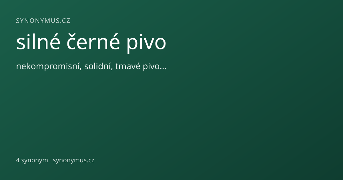 Náhled odkazu: silné černé pivo