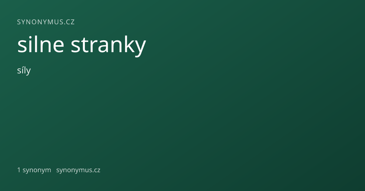 Náhled odkazu: silne stranky
