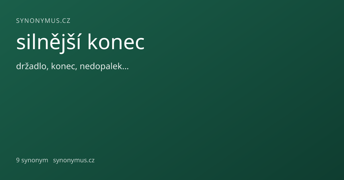 Náhled odkazu: silnější konec