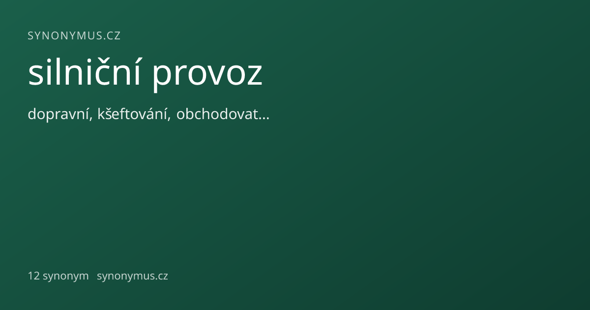 Náhled odkazu: silniční provoz