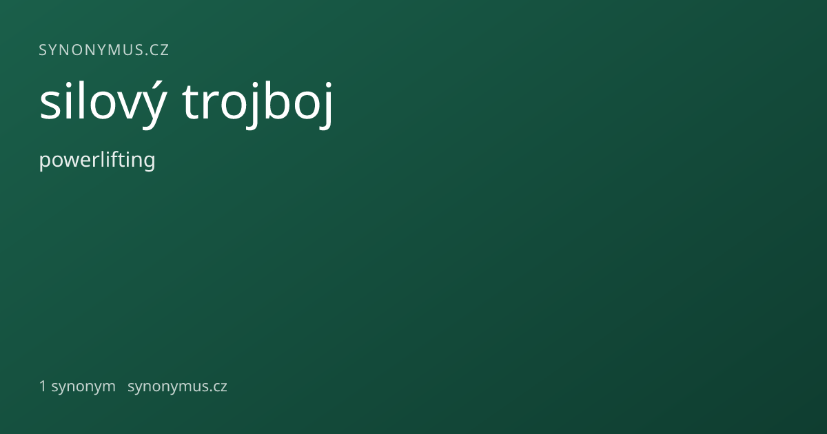 Náhled odkazu: silový trojboj