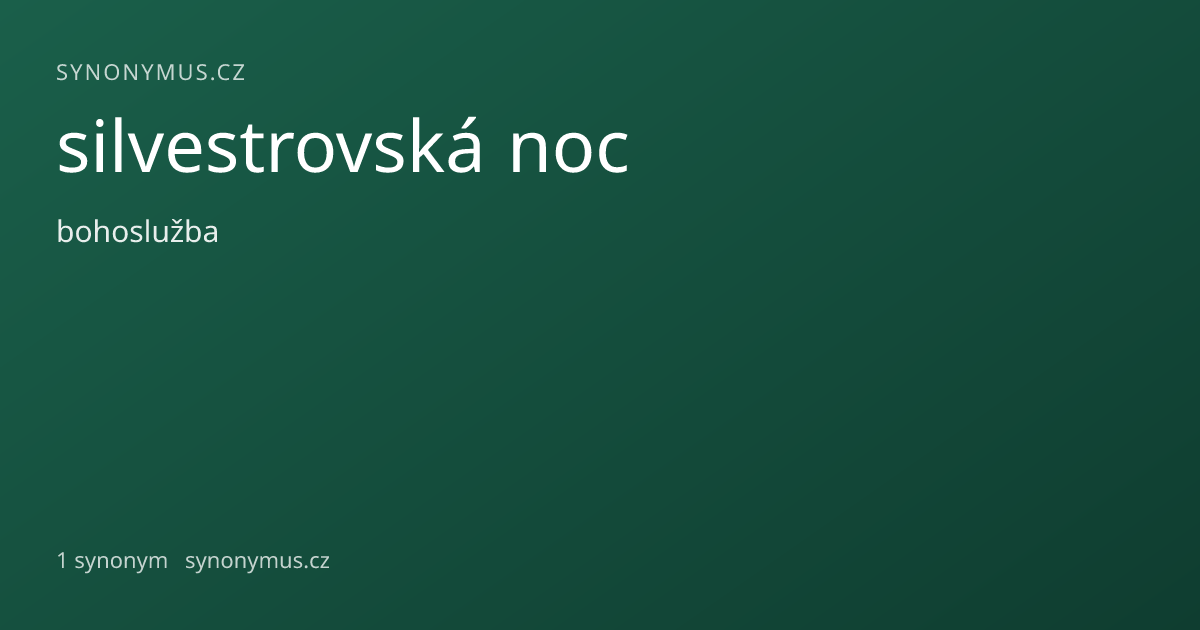 Náhled odkazu: silvestrovská noc