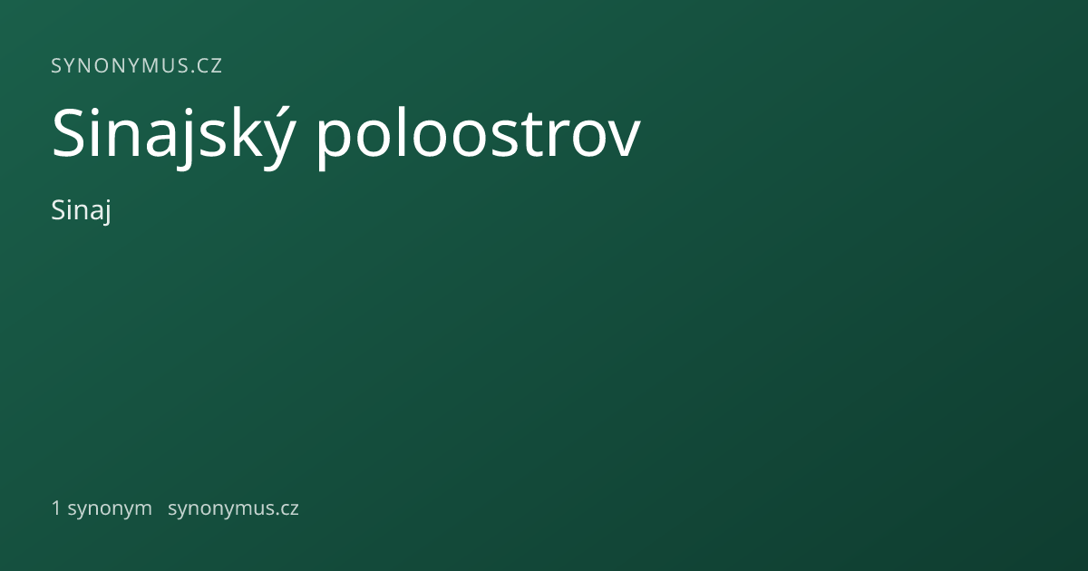 Náhled odkazu: Sinajský poloostrov
