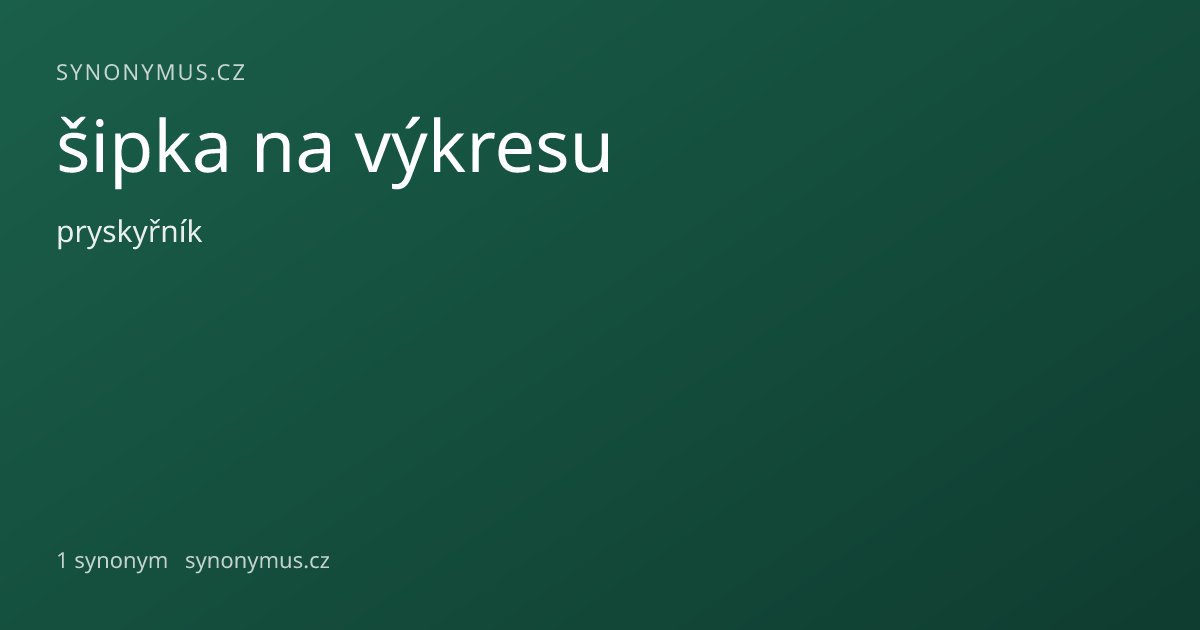 Náhled odkazu: šipka na výkresu