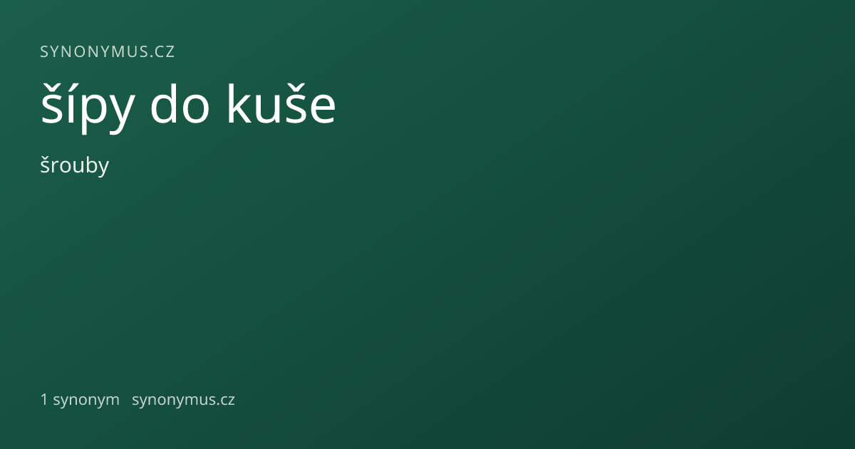 Náhled odkazu: šípy do kuše