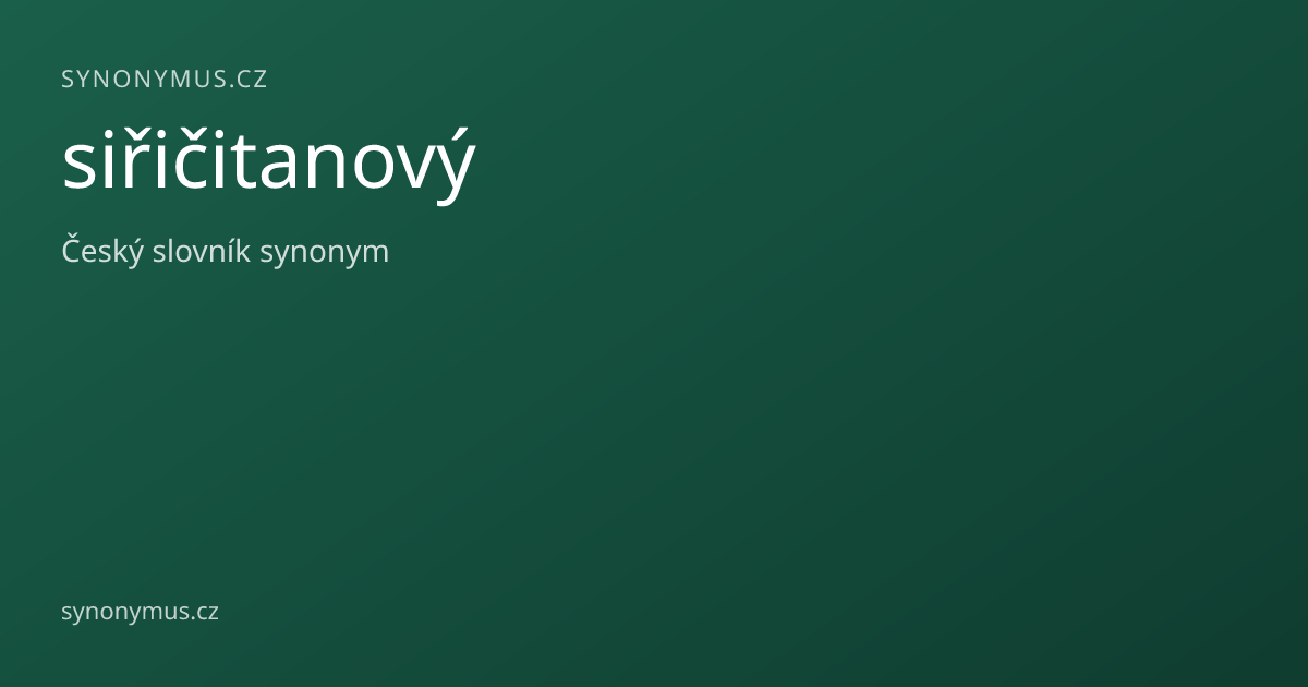 Náhled odkazu: siřičitanový