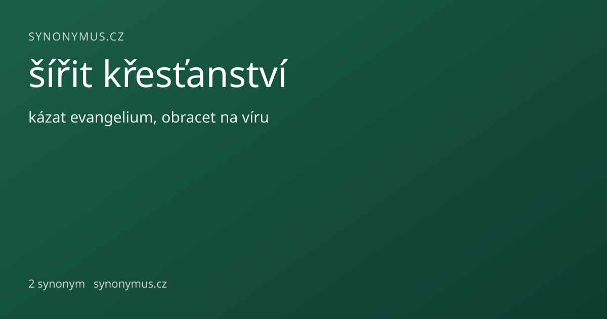 Náhled odkazu: šířit křesťanství
