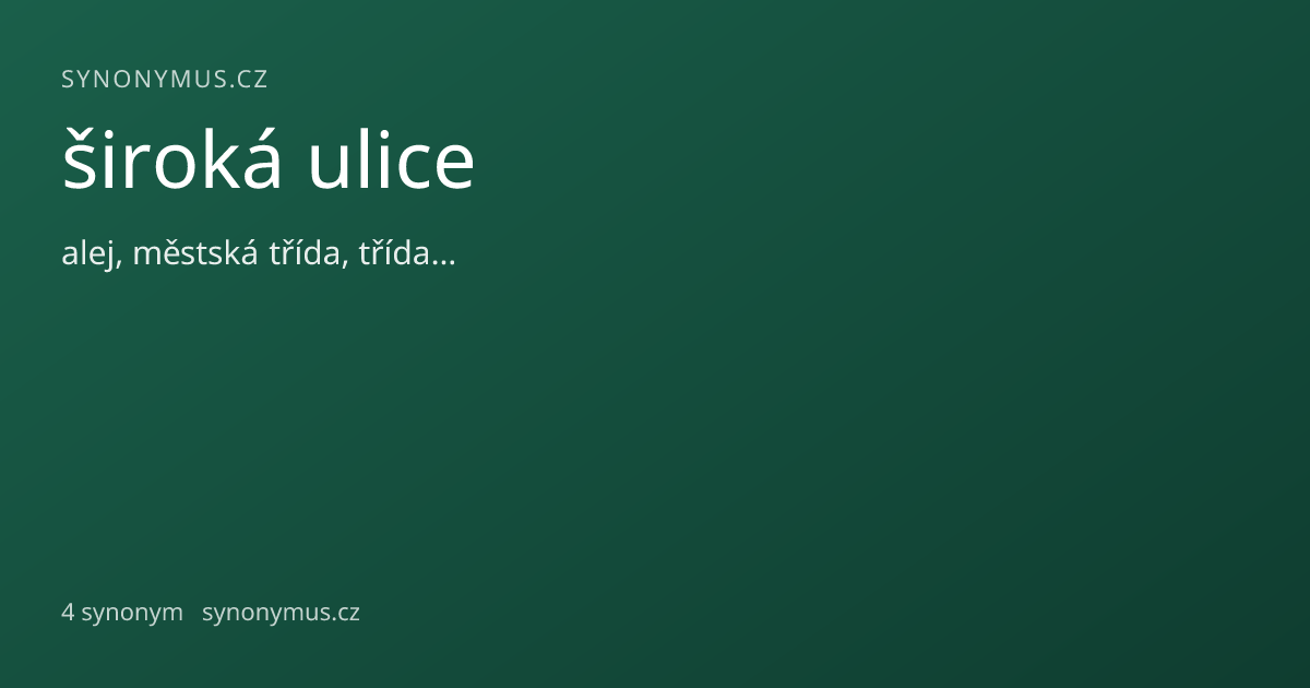 Náhled odkazu: široká ulice