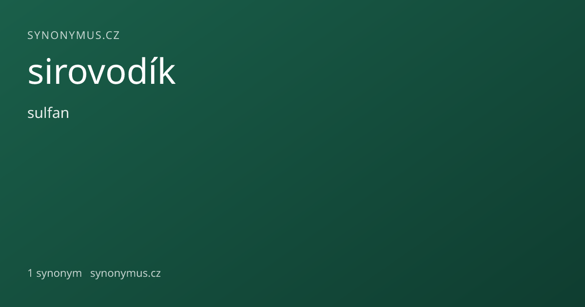 Náhled odkazu: sirovodík