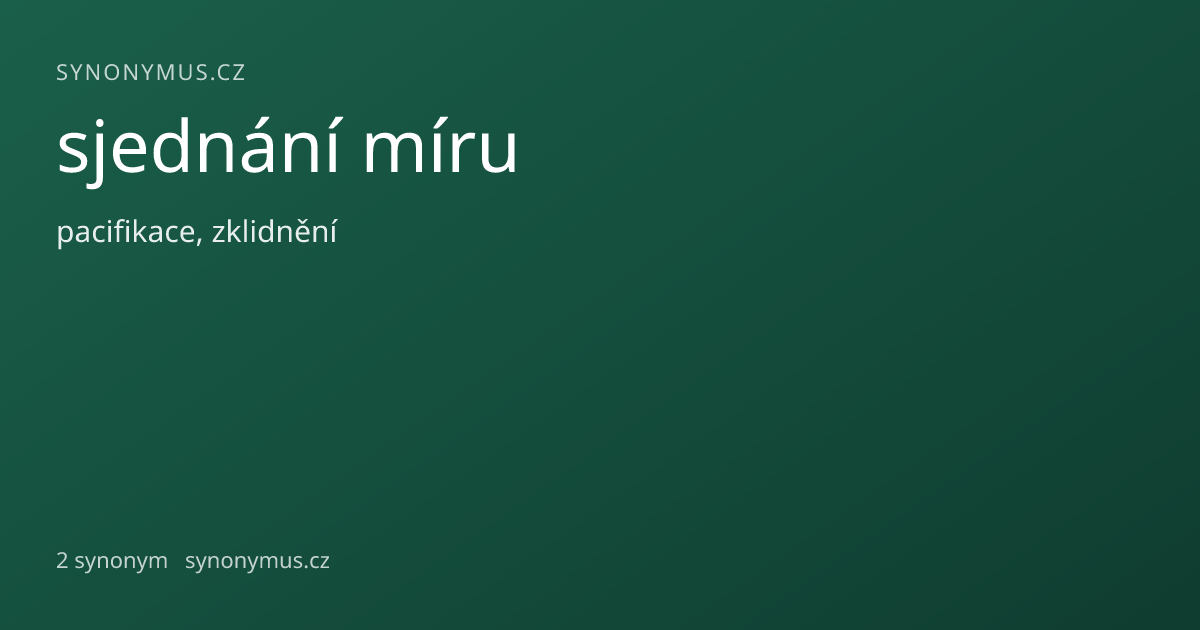 Náhled odkazu: sjednání míru