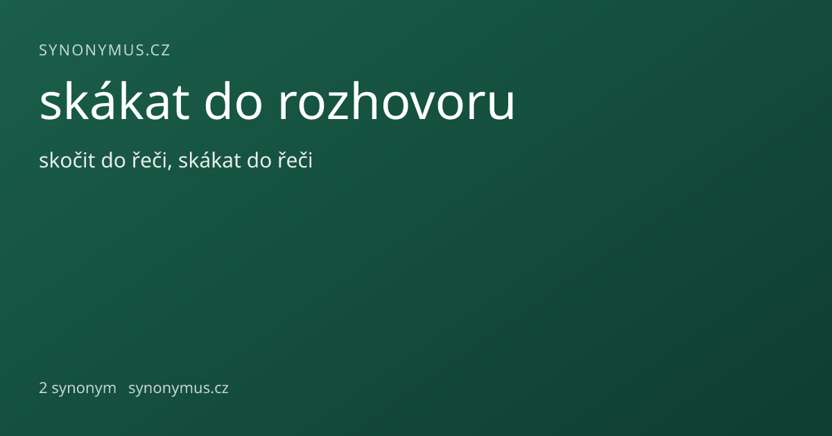Náhled odkazu: skákat do rozhovoru