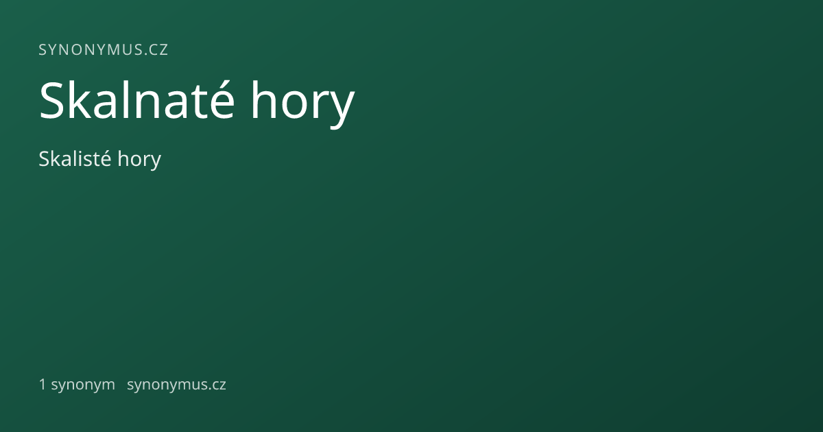 Náhled odkazu: Skalnaté hory