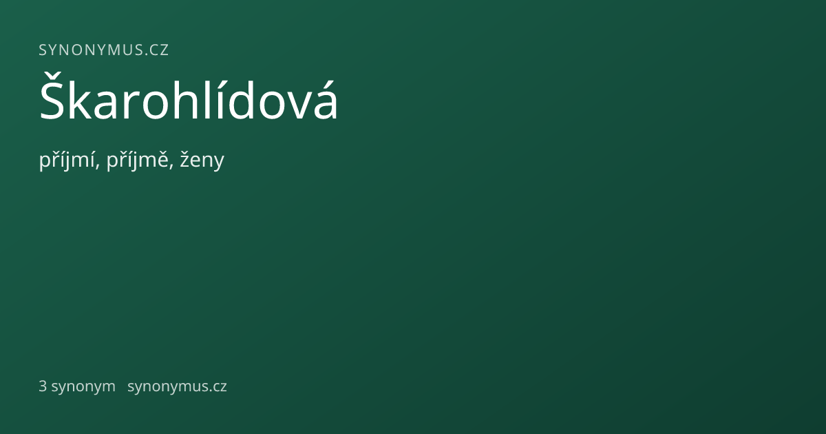 Náhled odkazu: Škarohlídová