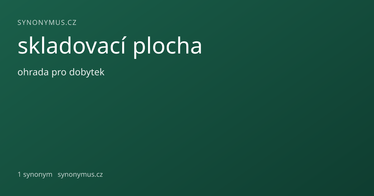 Náhled odkazu: skladovací plocha