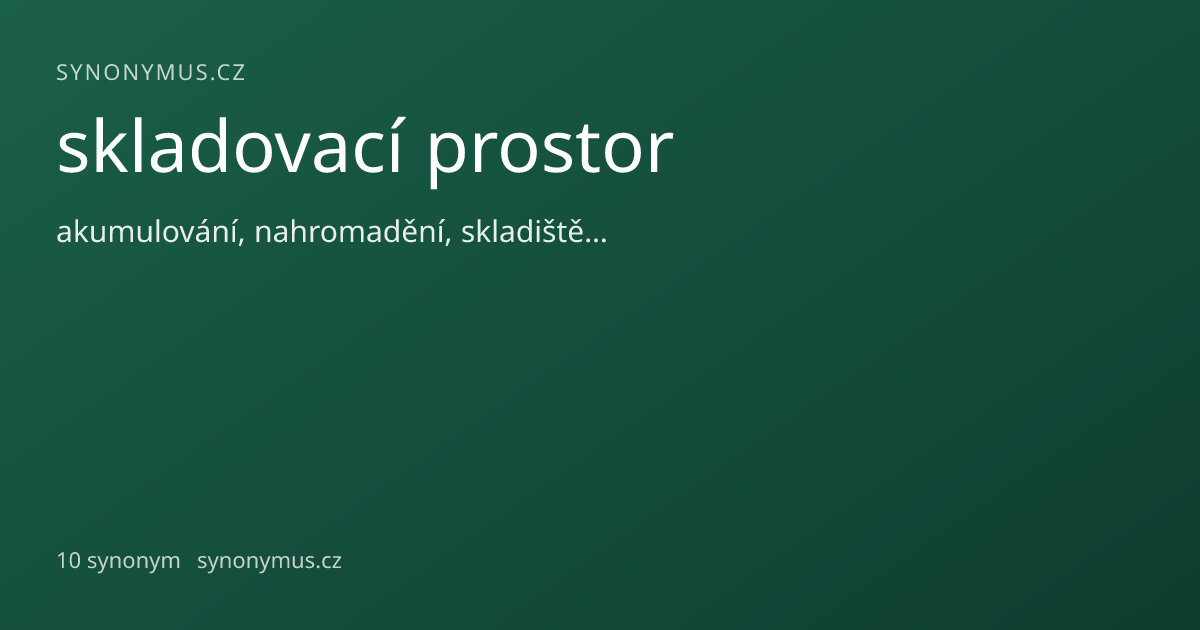 Náhled odkazu: skladovací prostor