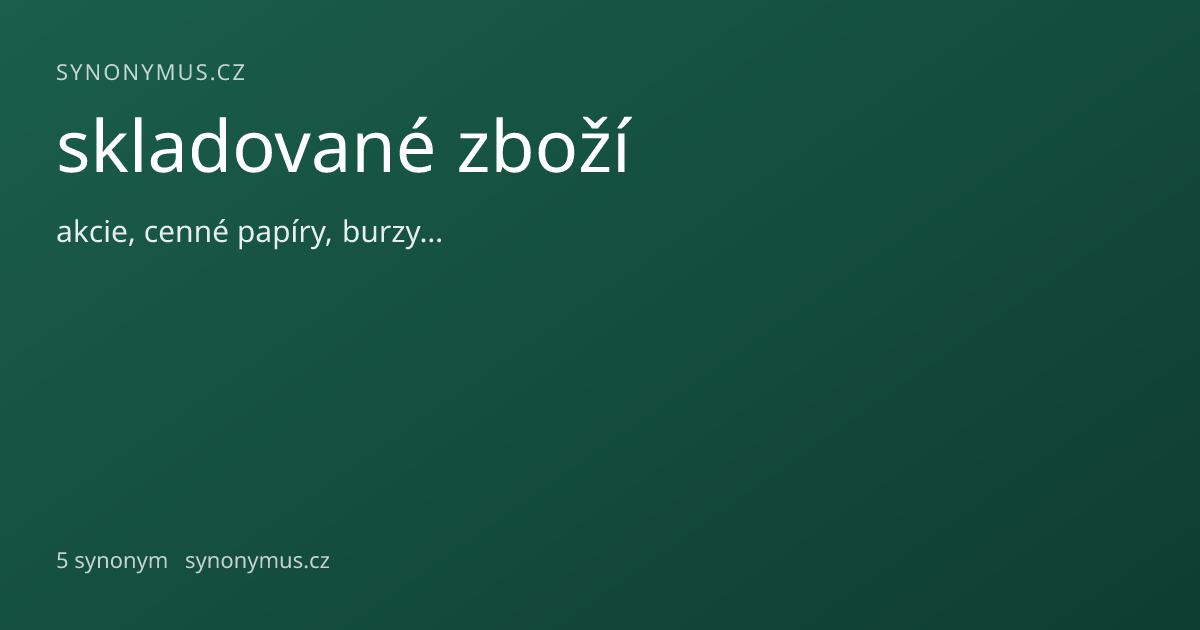 Náhled odkazu: skladované zboží
