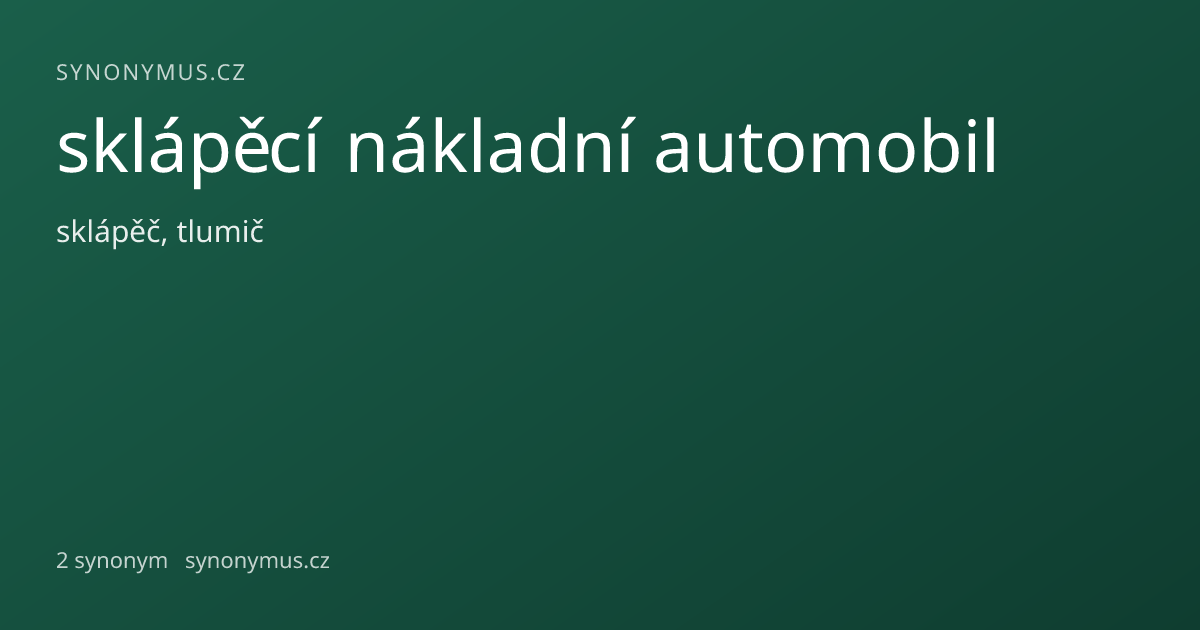 Náhled odkazu: sklápěcí nákladní automobil