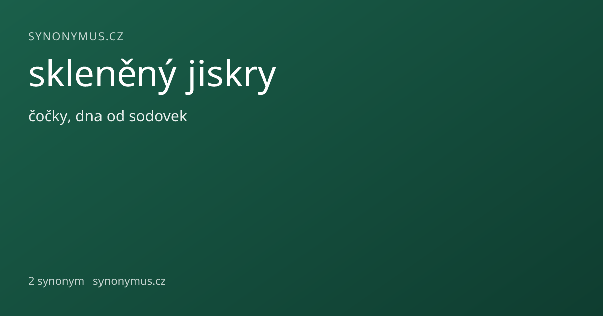 Náhled odkazu: skleněný jiskry