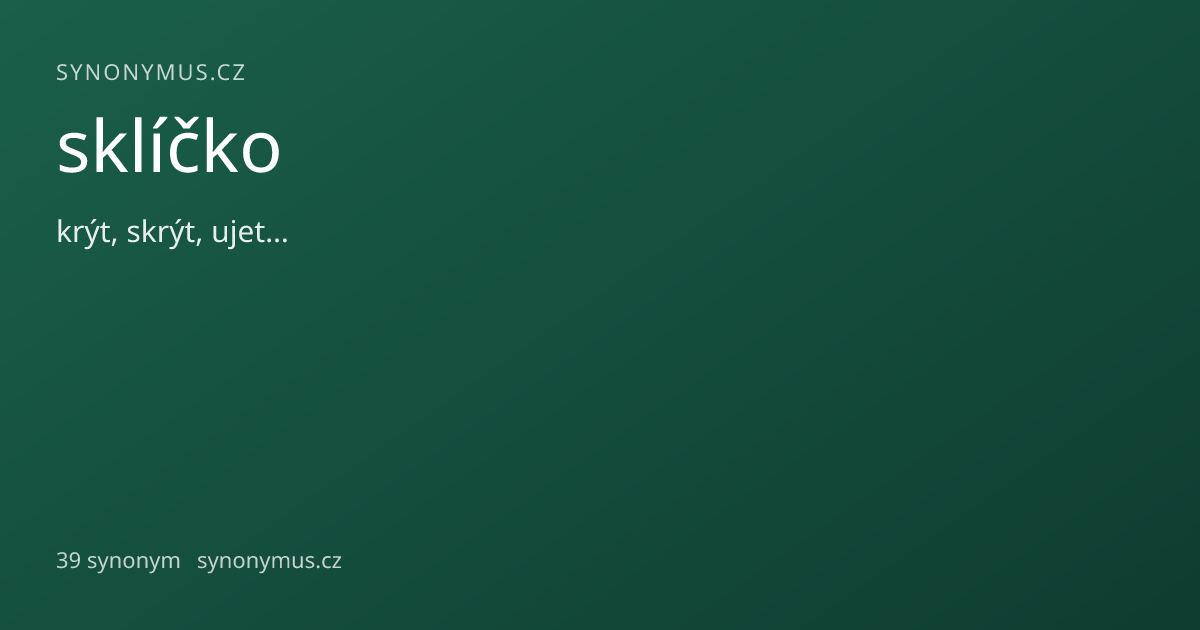 Náhled odkazu: sklíčko