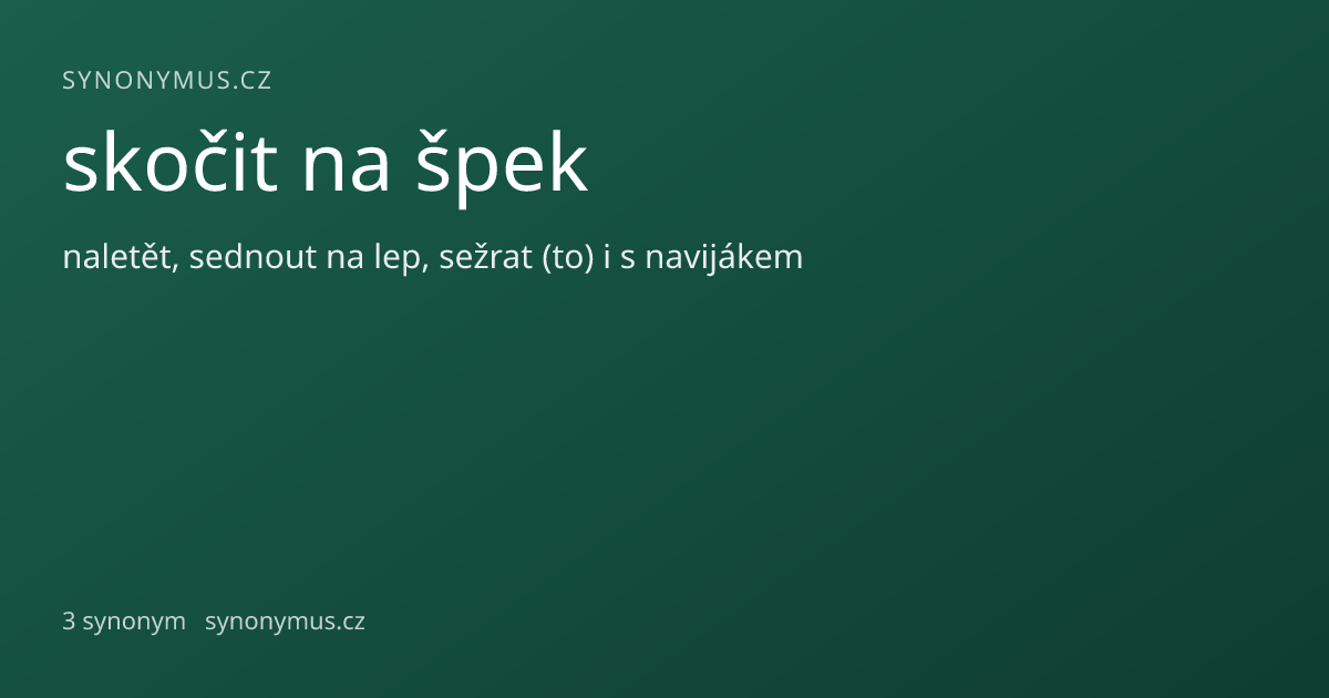 Náhled odkazu: skočit na špek