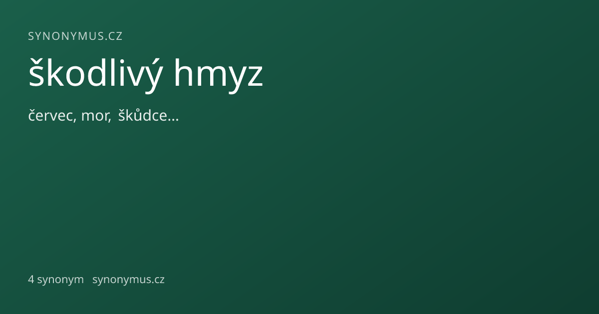 Náhled odkazu: škodlivý hmyz